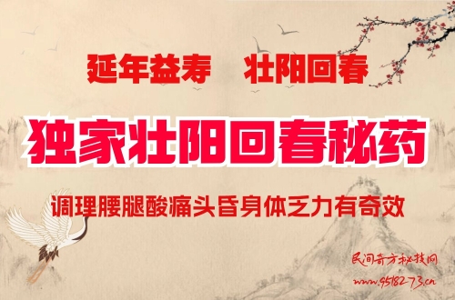 独家壮阳回春秘药