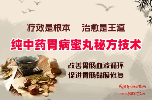 纯中药胃病蜜丸秘方技术