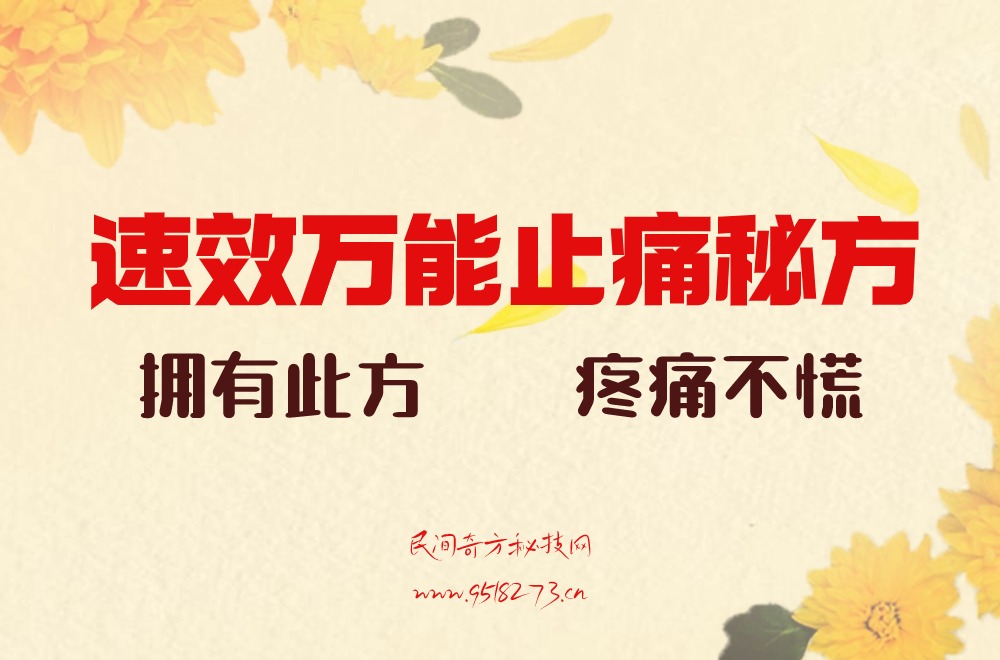 速效万能止痛秘方 速效万能止痛秘方