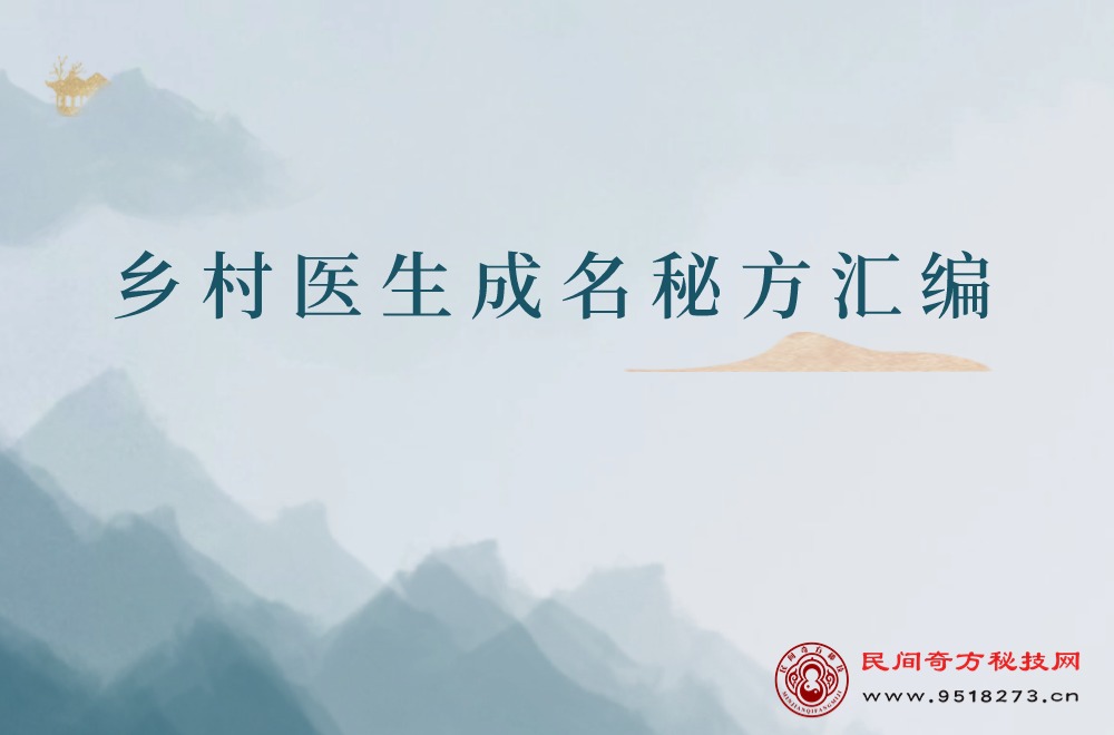 乡村医生的成名秘方汇编